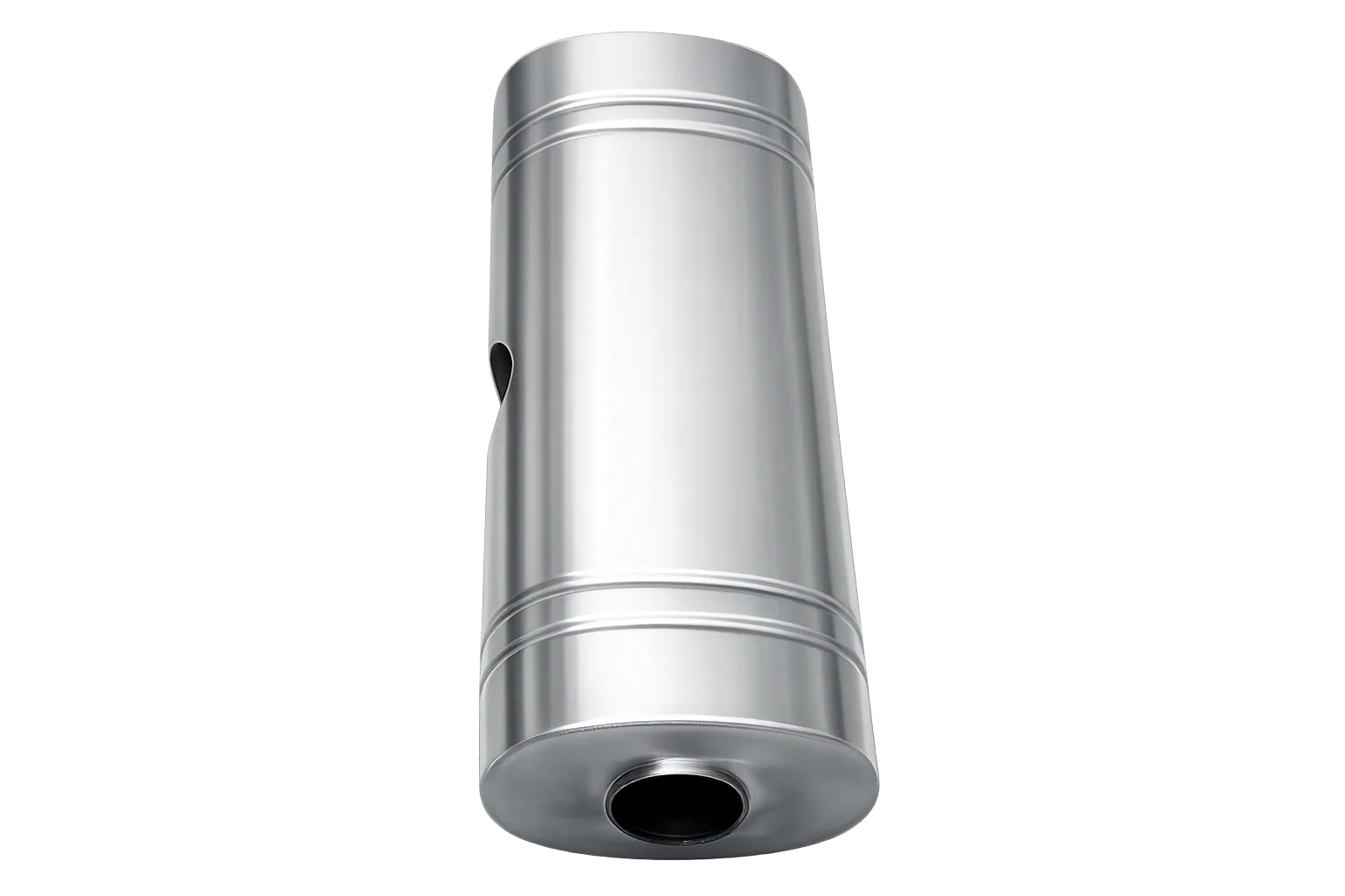 EAST WEST 3" Inlet muffler twin 2.5" outlet 304 Stainless Steel - Image 3