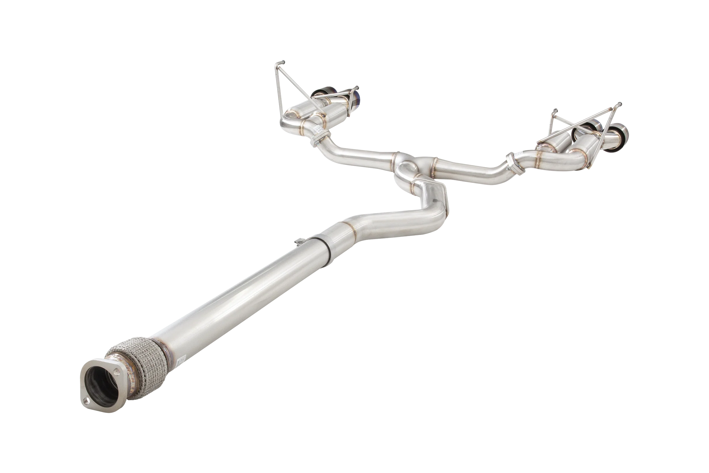 Subaru WRX Sedan VB Race Cat Back Exhaust System with Burnt Blue Tips - Image 2