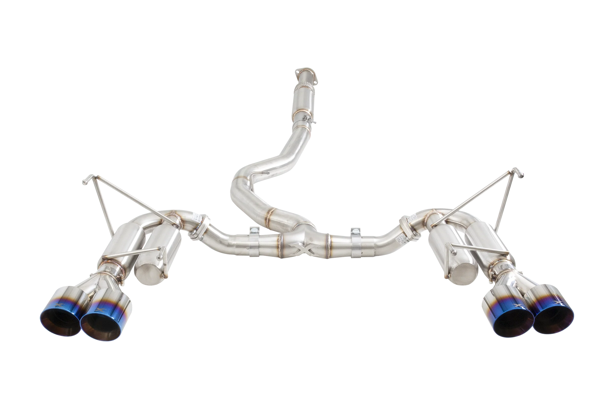 Subaru WRX STI G3 VA Sedan Race Cat Back Exhaust with Burnt Blue Tips - Image 2